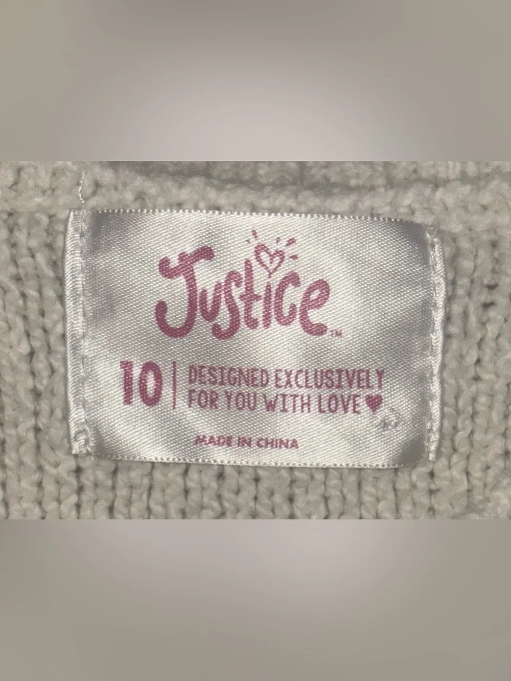 Justice Ombre Crewneck Sweater - Cream to Navy Blue